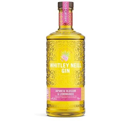 Whitley Neill Japanese Blossom & Lemongrass Gin 41.3% ABV 70cl Amazon Exclusive Whitley Neill Japanese Blossom & Lemongrass Gin 41.3% ABV 70cl Amazon Exclusive