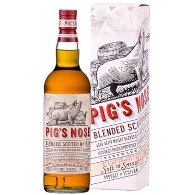 Pig's Nose Blended Scotch Whisky with Gift Box 70cl 40% ABV Exceptionally Smooth Blend of Malt and Grain Whisky Gentle and Sweet, Great in Cocktails Pig's Nose Blended Scotch Whisky with Gift Box 70cl 40% ABV Exceptionally Smooth Blend of Malt and Grain Whisky Gentle and Sweet, Great in Cocktails