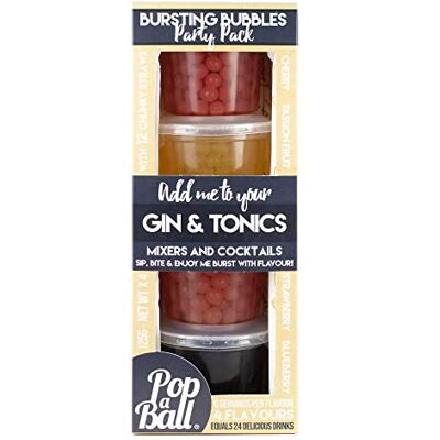 Popaball Bursting Bubbles For Gin Party Pack 4 x 125 grams Prosecco, Gin, Mocktail & Cocktail Making Gifts Gift Set Ideas For Her, Hampers & Hen Parties Popaball Bursting Bubbles For Gin Party Pack 4 x 125 grams Prosecco, Gin, Mocktail & Cocktail Making Gifts Gift Set Ideas For Her, Hampers & Hen Parties
