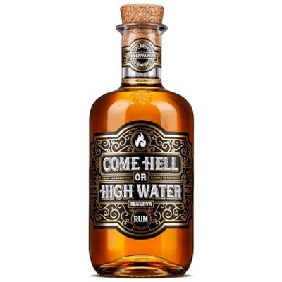 COME HELL OR HIGH WATER Reserva Rum 8 Year Old, Premium Aged Rum Gift Set 70cl, 40% ABV Savour it Neat or on the Rocks Premium Alcohol for Sophisticated Consumers COME HELL OR HIGH WATER Reserva Rum 8 Year Old, Premium Aged Rum Gift Set 70cl, 40% ABV Savour it Neat or on the Rocks Premium Alcohol for Sophisticated Consumers