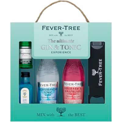 Blue Tree Fever-Tree Ultimate Gin & Tonic Experience, with 2 x 5cl gins, 2 x 200ml tonics and a branded bar blade. Blue Tree Fever-Tree Ultimate Gin & Tonic Experience, with 2 x 5cl gins, 2 x 200ml tonics and a branded bar blade.