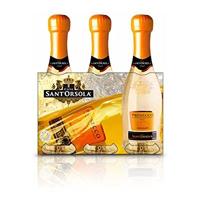 Sant'Orsola Prosecco DOC Extra Dry Millesimato Sparkling Italian Wine Baby Pack 3x200 ml Sant'Orsola Prosecco DOC Extra Dry Millesimato Sparkling Italian Wine Baby Pack 3x200 ml