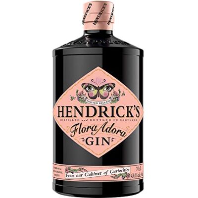 Hendricks HENDRICK'S Flora Adora Super Premium Gin Enticingly Fresh & Floral Limited Edition Small Batch Handcrafted In Scotland Ultimate Gin Gift 43.4% ABV Hendricks HENDRICK'S Flora Adora Super Premium Gin Enticingly Fresh & Floral Limited Edition Small Batch Handcrafted In Scotland Ultimate Gin Gift 43.4% ABV