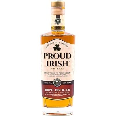 Proud Irish Blended Irish Whiskey 3-Year – 700 ml, 40% ABV – Triple-Distilled Blend with Caramel, Honey & Orchard Fruit Proud Irish Blended Irish Whiskey 3-Year – 700 ml, 40% ABV – Triple-Distilled Blend with Caramel, Honey & Orchard Fruit
