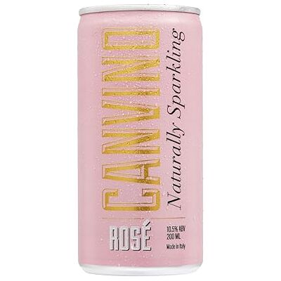 Canvino Rosé Sparkling Italian Wine All Natural & Vegan Friendly Medium Dry 12 x 200ml Made in Italy Prosecco Method Production Canvino Rosé Sparkling Italian Wine All Natural & Vegan Friendly Medium Dry 12 x 200ml Made in Italy Prosecco Method Production