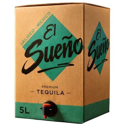 El Sueño Gold 5L Bag in Box Tequila Great-tasting quality made with fresh sustainably-produced ingredients, versatile and super-smooth to taste with a delightfully floral & citrus finish, 38% ABV El Sueño Gold 5L Bag in Box Tequila Great-tasting quality made with fresh sustainably-produced ingredients, versatile and super-smooth to taste with a delightfully floral & citrus finish, 38% ABV