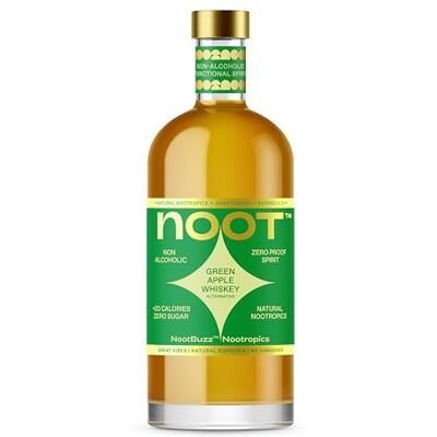 Noot | Non-Alc Nootropics Infused Cocktails NOOT Premium Alcohol-Free Spirits alternative, Green Apple Whiskey, 70cl – Low Calorie, Sugar-Free Non-Alcoholic Spirit – Perfect for Mocktails & Cocktails. Less than 0.05% ABV. Noot | Non-Alc Nootropics Infused Cocktails NOOT Premium Alcohol-Free Spirits alternative, Green Apple Whiskey, 70cl – Low Calorie, Sugar-Free Non-Alcoholic Spirit – Perfect for Mocktails & Cocktails. Less than 0.05% ABV.