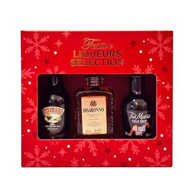Blue Tree Festive Liqueurs Selection 3 x 5cl Baileys the Original Irish Cream (17% ABV), Disaronno Originale Italian Liqueur (28% ABV) & Tia Maria (20% ABV), Gift, By Gifts. Blue Tree Festive Liqueurs Selection 3 x 5cl Baileys the Original Irish Cream (17% ABV), Disaronno Originale Italian Liqueur (28% ABV) & Tia Maria (20% ABV), Gift, By Gifts.