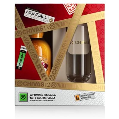 Chivas Regal 12 Year Old Blended Scotch Whisky Glass Gift Set, 70cl Chivas Regal 12 Year Old Blended Scotch Whisky Glass Gift Set, 70cl