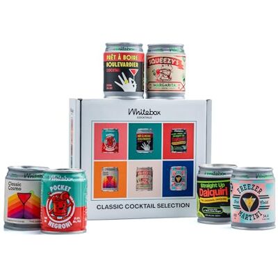 WHITEBOX COCKTAILS Single Serve Selection Box — Case Of 6 Selection Box Pre-mixed Ready To Drink Gift Set 6x100ml WHITEBOX COCKTAILS Single Serve Selection Box — Case Of 6 Selection Box Pre-mixed Ready To Drink Gift Set 6x100ml