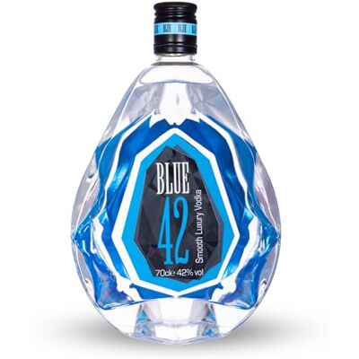 Blue 42 Diamond Vodka, Crystal Clear Luxuriously Smooth Vodka. 42% ABV, 70cl Three Time Distilled, Made From 100% English Wheat. Award-Winning Vodka, Perfect For Cocktails, Vodka Gifts For Women Blue 42 Diamond Vodka, Crystal Clear Luxuriously Smooth Vodka. 42% ABV, 70cl Three Time Distilled, Made From 100% English Wheat. Award-Winning Vodka, Perfect For Cocktails, Vodka Gifts For Women