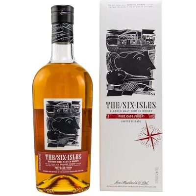 The Six Isles Port Cask Finish Blended Scotch Whisky 70cl 48% ABV Gift Box Island Malt Blend from Islay, Skye, Orkney, Mull, Arran & Jura The Six Isles Port Cask Finish Blended Scotch Whisky 70cl 48% ABV Gift Box Island Malt Blend from Islay, Skye, Orkney, Mull, Arran & Jura