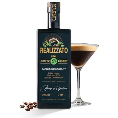 realizzato Premium Coffee Liqueur 100% Made from Used Coffee Grounds Rich, Smooth, Ethical Sustainable Spirit – Perfect for Cocktails – 70cl 20% ABV realizzato Premium Coffee Liqueur 100% Made from Used Coffee Grounds Rich, Smooth, Ethical Sustainable Spirit – Perfect for Cocktails – 70cl 20% ABV