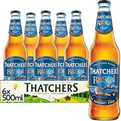 Thatchers Rascal 6 x 500ml Bottles, Full-Bodied, Amber Apple Cider Thatchers Rascal 6 x 500ml Bottles, Full-Bodied, Amber Apple Cider