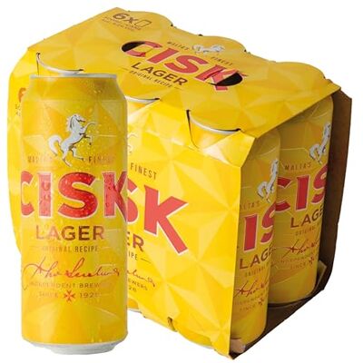 CISK Lager 6 × 500ml Cans (4.2% ABV) – Maltese Lager, Crisp & Balanced – Refreshing Mediterranean-Style Beer from Malta CISK Lager 6 × 500ml Cans (4.2% ABV) – Maltese Lager, Crisp & Balanced – Refreshing Mediterranean-Style Beer from Malta