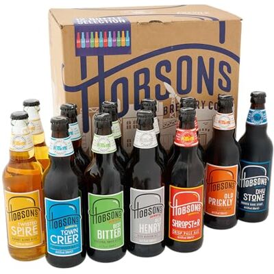 Hobsons Mixed English Real Ale & Beer Gift Set Mixed Taster Selection 12 x 500ml Bottle Pack Premium Beer by a Craft UK Brewery Hobsons Mixed English Real Ale & Beer Gift Set Mixed Taster Selection 12 x 500ml Bottle Pack Premium Beer by a Craft UK Brewery