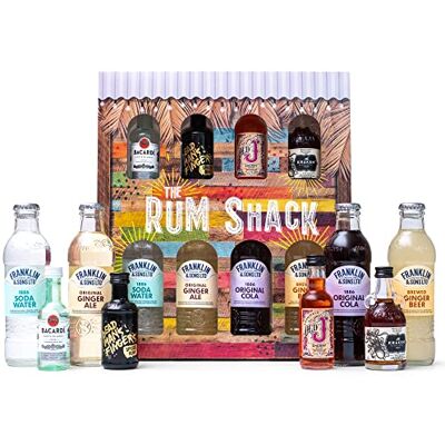 BEAMS INTERNATIONAL Spiced Rum Gift Set 4x 5cl Dead Mans Fingers, Kraken, Barcardi White & Old J Cherry Rum, 4x Premium Franklin & Sons Mixers Cocktail Rum Gifts for Men, Alcohol Miniatures, Birthday, Fathers Day BEAMS INTERNATIONAL Spiced Rum Gift Set 4x 5cl Dead Mans Fingers, Kraken, Barcardi White & Old J Cherry Rum, 4x Premium Franklin & Sons Mixers Cocktail Rum Gifts for Men, Alcohol Miniatures, Birthday, Fathers Day