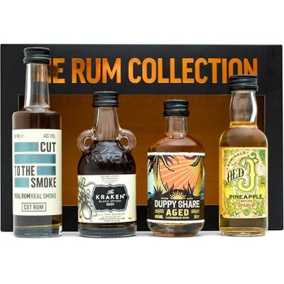 BEAMS INTERNATIONAL Spiced Rum Gift Set Official Kraken, Old J Pineapple Flavoured, Duppy Share Aged, Cut Rum Gifts for Men, Alcohol Miniatures, Mini Alcohol Bottles x4 5cl Dad Gifts, Boyfriend, Birthday, Fathers Day BEAMS INTERNATIONAL Spiced Rum Gift Set Official Kraken, Old J Pineapple Flavoured, Duppy Share Aged, Cut Rum Gifts for Men, Alcohol Miniatures, Mini Alcohol Bottles x4 5cl Dad Gifts, Boyfriend, Birthday, Fathers Day