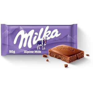 Milka Alpine Milk Chocolate Bars, Smooth and Creamy Chocolate Made with 100% Alpine Milk, Perfect for Sharing, 90 g, Bulk Buy (Pack of 25) Milka Alpine Milk Chocolate Bars, Smooth and Creamy Chocolate Made with 100% Alpine Milk, Perfect for Sharing, 90 g, Bulk Buy (Pack of 25)