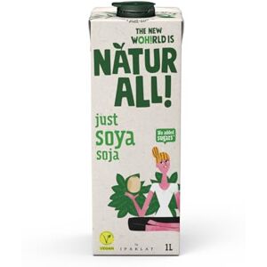 Iparlat NATUR-ALL Just Soya Drink 1L Plant-Based Milk Alternative, Clean Label, 3 Simple Ingredients, No Added Sugar, Dairy-Free, Vegan, Long Life (Pack of 6) Iparlat NATUR-ALL Just Soya Drink 1L Plant-Based Milk Alternative, Clean Label, 3 Simple Ingredients, No Added Sugar, Dairy-Free, Vegan, Long Life (Pack of 6)