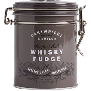 Cartwright & Butler Whisky Fudge in Tin, 175g Malt Whisky Fudge, Deliciously Creamy Real Butter Fudge to a Traditional Scottish Recipe, Reusable Signature Clip-Top Fudge Tin, Gluten Free Cartwright & Butler Whisky Fudge in Tin, 175g Malt Whisky Fudge, Deliciously Creamy Real Butter Fudge to a Traditional Scottish Recipe, Reusable Signature Clip-Top Fudge Tin, Gluten Free