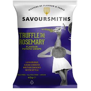 SAVOURSMITHS Truffle and Rosemary Luxury English Potato Crisps 40g x 24 SAVOURSMITHS Truffle and Rosemary Luxury English Potato Crisps 40g x 24