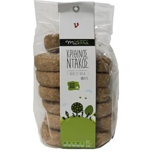 MITERRA Cretan Barley Rusks 2 x 630g (1.26kg) Authentic Greek Wholemeal Rusks with Sourdough Traditional Cretan Snack Baked with Extra Virgin Olive Oil High Fibre, Low Fat, No Preservatives MITERRA Cretan Barley Rusks 2 x 630g (1.26kg) Authentic Greek Wholemeal Rusks with Sourdough Traditional Cretan Snack Baked with Extra Virgin Olive Oil High Fibre, Low Fat, No Preservatives