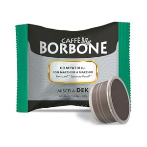 CAFFÈ BORBONE Dek Decaffeinated Coffee Blend 100 Capsules Compatible with Lavazza®* Espresso Point®* Coffee Machines CAFFÈ BORBONE Dek Decaffeinated Coffee Blend 100 Capsules Compatible with Lavazza®* Espresso Point®* Coffee Machines