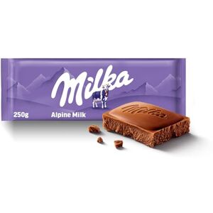 Milka Alpine Milk Chocolate Bars, Smooth and Creamy Chocolate Made with 100% Alpine Milk, Perfect for Sharing, 250 g (Pack of 17) Milka Alpine Milk Chocolate Bars, Smooth and Creamy Chocolate Made with 100% Alpine Milk, Perfect for Sharing, 250 g (Pack of 17)