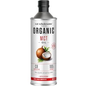 Eat Wholesome Organic MCT Oil, 500ml High C8 & C10, 100% Coconut, For Coffees, Salads & Smoothies, Keto Friendly, CO2 Neutral Eat Wholesome Organic MCT Oil, 500ml High C8 & C10, 100% Coconut, For Coffees, Salads & Smoothies, Keto Friendly, CO2 Neutral