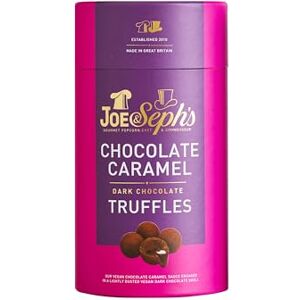 Joe & Seph's Vegan Dark Chocolate Caramel Truffles Gift Box (1x100g), Luxury Cocoa-Dusted Chocolate, smooth salted caramel, gifts for men and women, chocolate gift Joe & Seph's Vegan Dark Chocolate Caramel Truffles Gift Box (1x100g), Luxury Cocoa-Dusted Chocolate, smooth salted caramel, gifts for men and women, chocolate gift