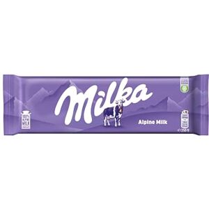 Milka Alpine Milk Chocolate Bars, Smooth and Creamy Chocolate Made with 100% Alpine Milk, Perfect for Sharing, 250 g (Pack of 17) Milka Alpine Milk Chocolate Bars, Smooth and Creamy Chocolate Made with 100% Alpine Milk, Perfect for Sharing, 250 g (Pack of 17)