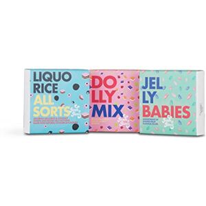 Josh & Jim's Gift Sweet Box, Dolly Mixtures, Jelly Babies, Liquorice & Coconut Sweets All Sorts, Classic Retro Sweet Selection, Made With Natural Flavours & Colours, Gift For Sharing & Gift, 3x125g Josh & Jim's Gift Sweet Box, Dolly Mixtures, Jelly Babies, Liquorice & Coconut Sweets All Sorts, Classic Retro Sweet Selection, Made With Natural Flavours & Colours, Gift For Sharing & Gift, 3x125g