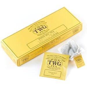 TWG Tea White Sky Tea WhiteTea Ylang Ylang Flowers 15 Hand Sewn Cotton Teabags Gift Set TWG Tea White Sky Tea WhiteTea Ylang Ylang Flowers 15 Hand Sewn Cotton Teabags Gift Set