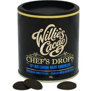 Willie's Cacao Rio Caribe 72% Dark chocolate Chef's Drops 150g x 6 Couverture chocolate with coffee, nutty notes For cooking & baking Vegan Willie's Cacao Rio Caribe 72% Dark chocolate Chef's Drops 150g x 6 Couverture chocolate with coffee, nutty notes For cooking & baking Vegan