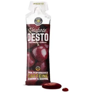 Veloforte Desto Gel, Fast Releasing Energy, 100% Natural & Delicious with 22g of Natural Energy and 75mg Caffeine, Desto Flavour (Tart Cherry & Guarana) (12 Pack) Veloforte Desto Gel, Fast Releasing Energy, 100% Natural & Delicious with 22g of Natural Energy and 75mg Caffeine, Desto Flavour (Tart Cherry & Guarana) (12 Pack)
