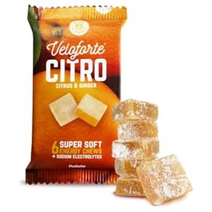 Veloforte Citro Natural Energy Chews Citrus & Zingy Ginger Flavour, Fast Releasing Energy, 100% Delicious, Natural, Vegan & Gluten Free (5 Pack) Veloforte Citro Natural Energy Chews Citrus & Zingy Ginger Flavour, Fast Releasing Energy, 100% Delicious, Natural, Vegan & Gluten Free (5 Pack)