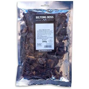 Boss Chilli Beef Biltong, Premium Authentic Beef, High Protein Ready To Eat Healthy Snack, Suitable For Gluten-Free, Paleo, Keto, Atkins Diets & Post-Workout, Low Sugar & Carbohydrates, 200g Boss Chilli Beef Biltong, Premium Authentic Beef, High Protein Ready To Eat Healthy Snack, Suitable For Gluten-Free, Paleo, Keto, Atkins Diets & Post-Workout, Low Sugar & Carbohydrates, 200g