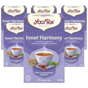 YOGI TEA , Inner Harmony, Organic Herbal Tea, Blend of Lemon Balm, Rooibos and Cinnamon, 6 Packs x 17 Tea Bags (102 Teabags Total) YOGI TEA , Inner Harmony, Organic Herbal Tea, Blend of Lemon Balm, Rooibos and Cinnamon, 6 Packs x 17 Tea Bags (102 Teabags Total)