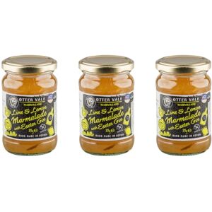 Otter Vale Lime & Lemon Marmalade with Exeter Gin, mix of tangy lime and lemon with generous splash of local gin, hand-made in Devon, gluten-free, 315g glass jar x 3 Otter Vale Lime & Lemon Marmalade with Exeter Gin, mix of tangy lime and lemon with generous splash of local gin, hand-made in Devon, gluten-free, 315g glass jar x 3