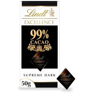 Lindt EXCELLENCE Dark Absolute 99% Cacao Vegan Friendly Chocolate Bar 50 G (Pack Of 18 Bars) Lindt EXCELLENCE Dark Absolute 99% Cacao Vegan Friendly Chocolate Bar 50 G (Pack Of 18 Bars)