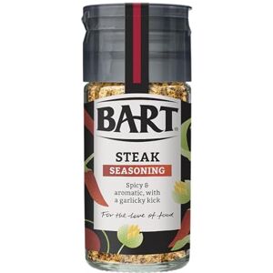 BART Steak Seasoning Jar Pack of 6 x 46g Warming Onion & Garlic Seasoning Blend Ideal for Steak, Ribs & Burgers Mild Heat BART Steak Seasoning Jar Pack of 6 x 46g Warming Onion & Garlic Seasoning Blend Ideal for Steak, Ribs & Burgers Mild Heat