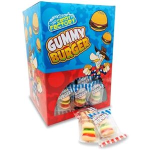Candy Mini Gummy Burgers, Fruit Flavour Individually Wrapped Novelty Sweets, 10 g (Pack of 100) Candy Mini Gummy Burgers, Fruit Flavour Individually Wrapped Novelty Sweets, 10 g (Pack of 100)