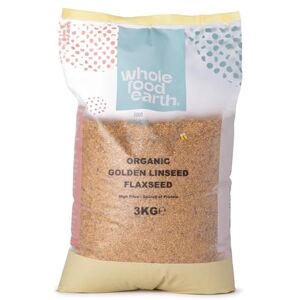 Wholefood Earth Organic Golden Linseed/Flaxseed – 3 kg Raw GMO Free Vegan High Fibre Source of Protein Certified Organic Wholefood Earth Organic Golden Linseed/Flaxseed – 3 kg Raw GMO Free Vegan High Fibre Source of Protein Certified Organic