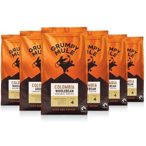 Grumpy Mule Colombia Planadas Organic (Whole Coffee Beans) with notes of Caramel and Red Fruits 200g (Pack of 6 Total 1.2kg) Grumpy Mule Colombia Planadas Organic (Whole Coffee Beans) with notes of Caramel and Red Fruits 200g (Pack of 6 Total 1.2kg)