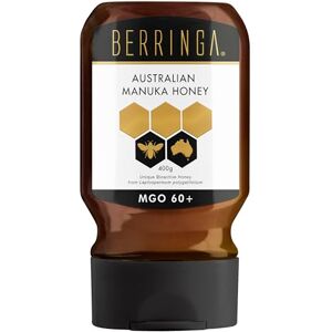 Berringa Raw Australian Manuka Honey Active MGO 60+ Natural Enzymes & Antioxidants Medicinal & Antibacterial MGO Certified Vegetarian & Gluten-Free Organic Non-GMO 400g Easypour Jar Berringa Raw Australian Manuka Honey Active MGO 60+ Natural Enzymes & Antioxidants Medicinal & Antibacterial MGO Certified Vegetarian & Gluten-Free Organic Non-GMO 400g Easypour Jar