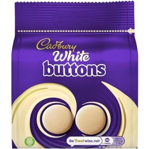 Cadbury White Buttons Chocolate Bag, Creamy Texture, 95g Cadbury White Buttons Chocolate Bag, Creamy Texture, 95g