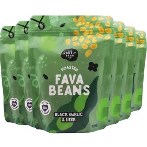 The Honest Bean Co Roasted Fava Bean Black Garlic & Herb, High Protein Vegan Snack, 120 g (Pack of 6) The Honest Bean Co Roasted Fava Bean Black Garlic & Herb, High Protein Vegan Snack, 120 g (Pack of 6)