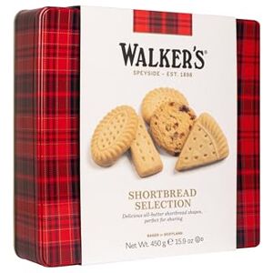 Walkers Walker's Shortbread Square Shortbread Assortment Tin, Traditional Pure Butter Scottish Recipe, 450g Walkers Walker's Shortbread Square Shortbread Assortment Tin, Traditional Pure Butter Scottish Recipe, 450g
