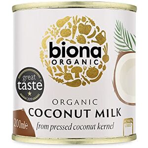 Biona Organic Coconut Milk ,Dairy Free, Naturally Vegan Pressed from Coconut Kernels For Cooking and Baking Vegan,200 ml (Pack of 8) Biona Organic Coconut Milk ,Dairy Free, Naturally Vegan Pressed from Coconut Kernels For Cooking and Baking Vegan,200 ml (Pack of 8)
